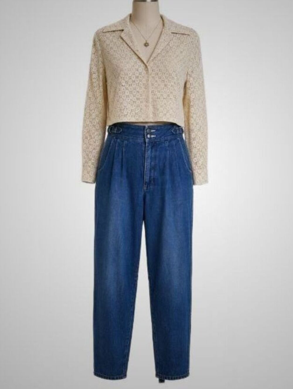 vintage 90's Foxtails Jeans pleated western Prarie Buckle Belt BareBack 29x29
